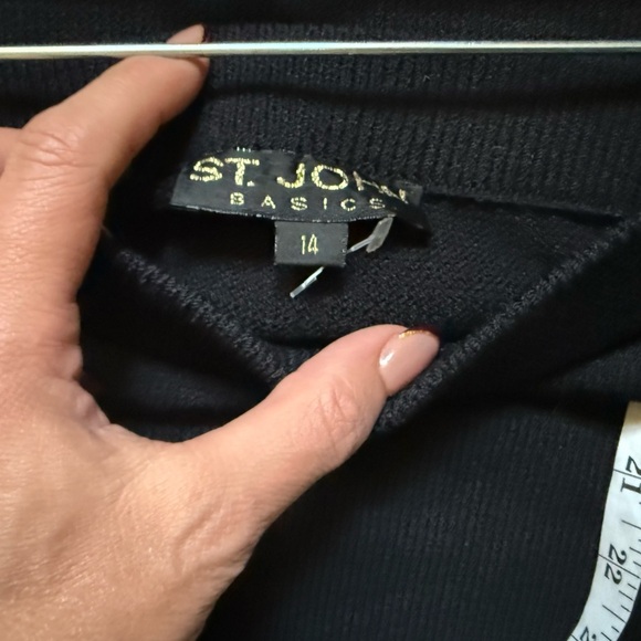 St. John Basics Black Knit Maxi Skirt – Size 14 - Picture 3 of 6